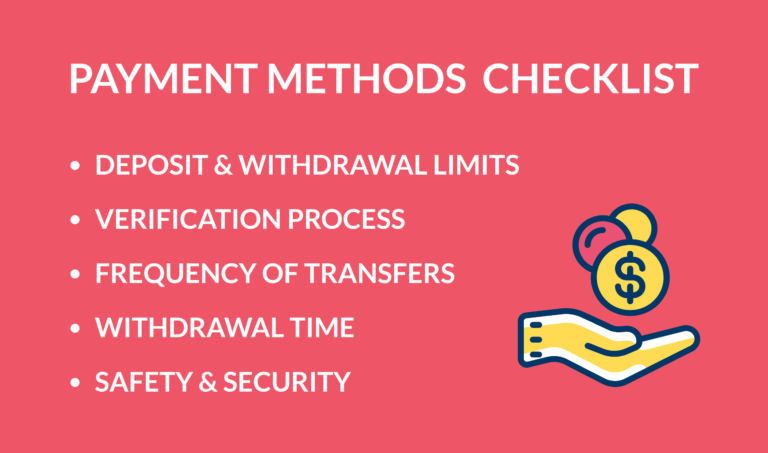 PAYMENT METHODS CHECKLIST