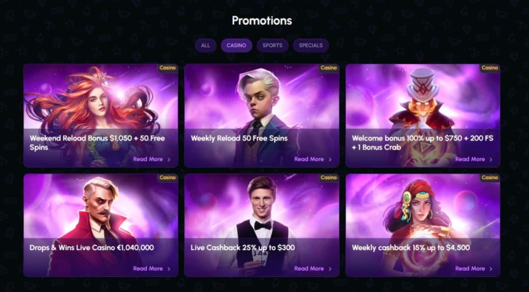 Over 9,500 casino games